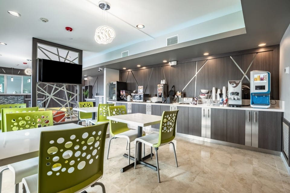 Fuel up quickly with convenient self-serve snacks and drinks.