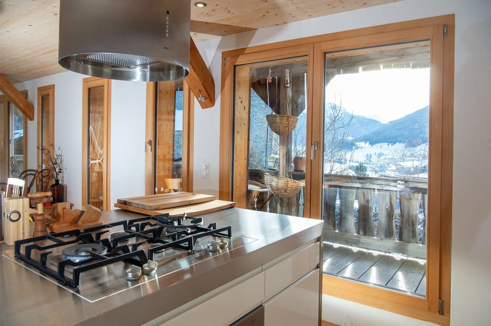 Living area with an open kitchen