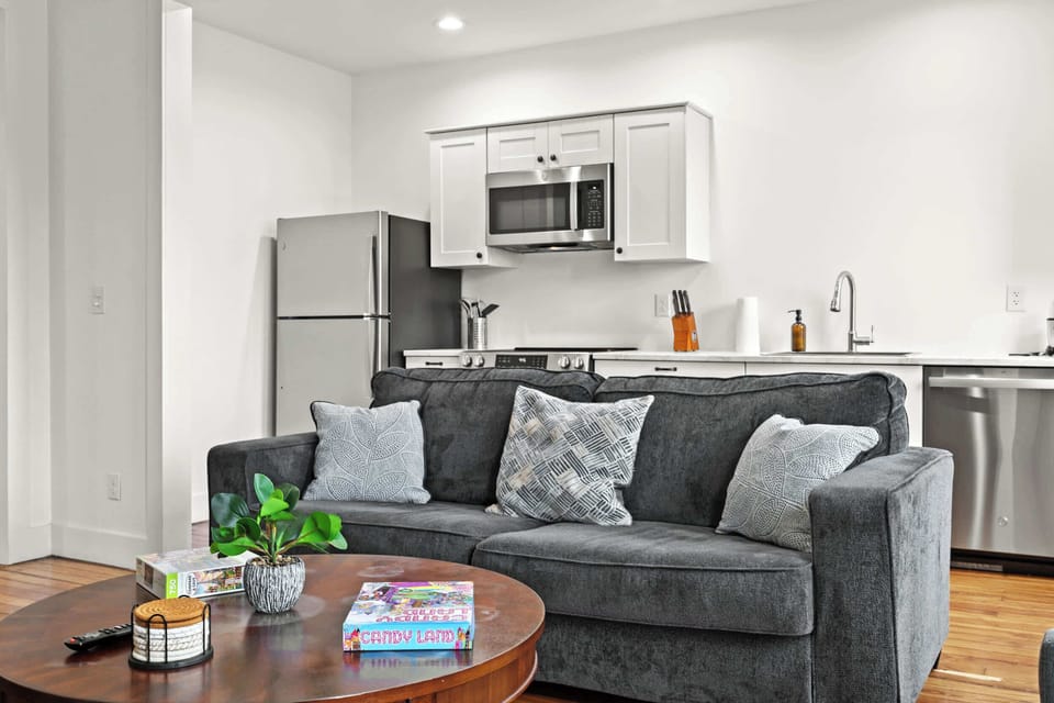 Living Room: Kick back and relax—your cozy home away from home awaits