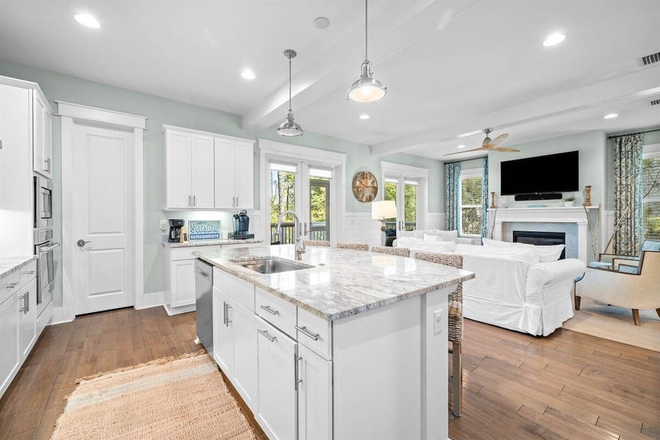 Quartz countertops make cleanup a breeze!