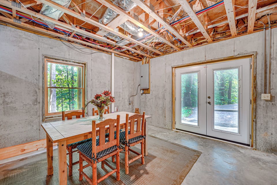 Secondary Dining Area | Basement | Access to Lower Driveway