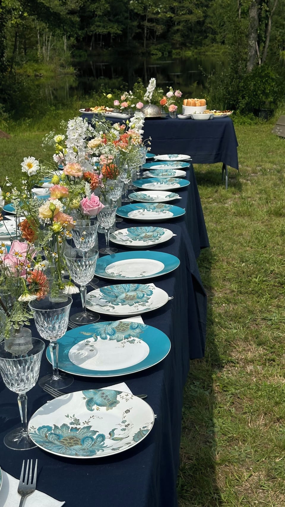 Outdoor banquet area