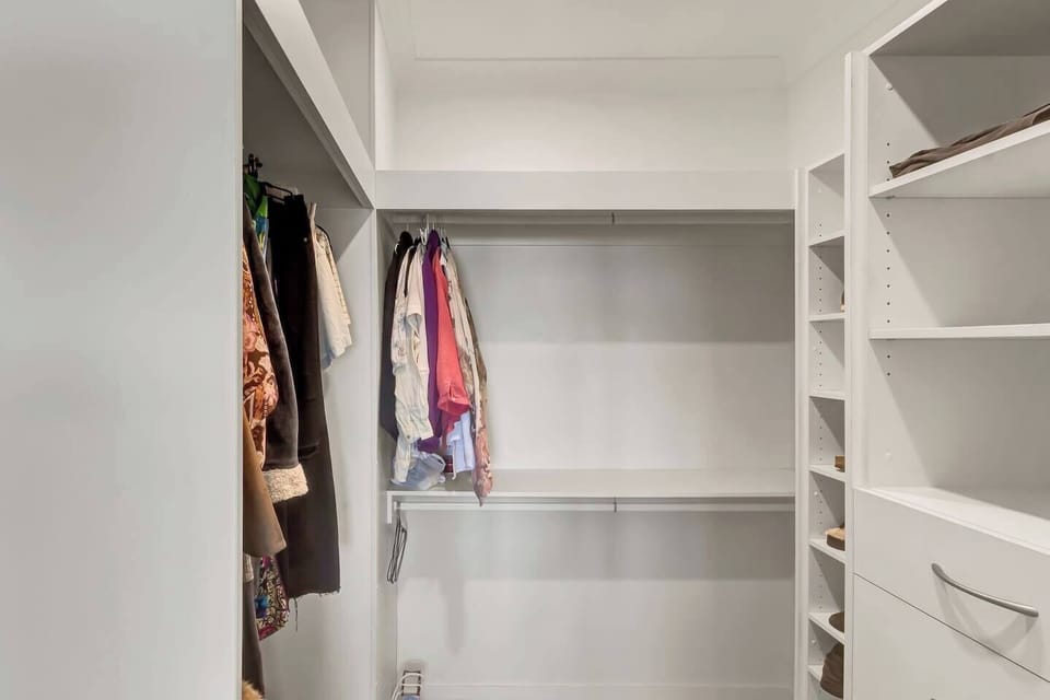 Those staying in the first bedroom can make use of the generous walk-in robe. 
