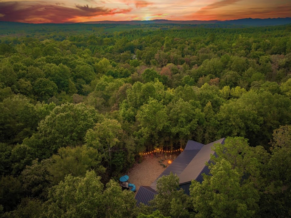 Deep in the woods, seclusion but not too far from town