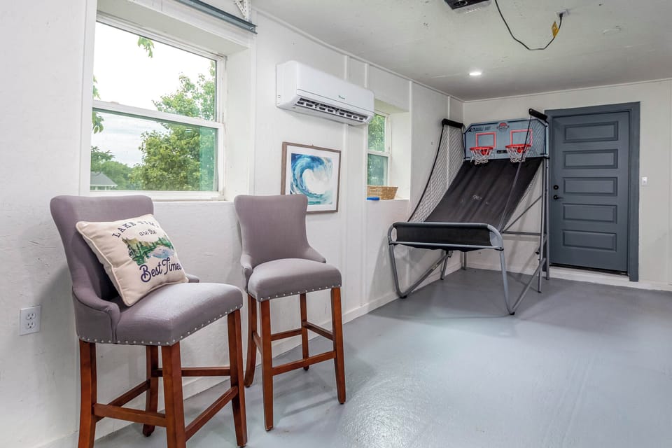 Pop a shot in game room