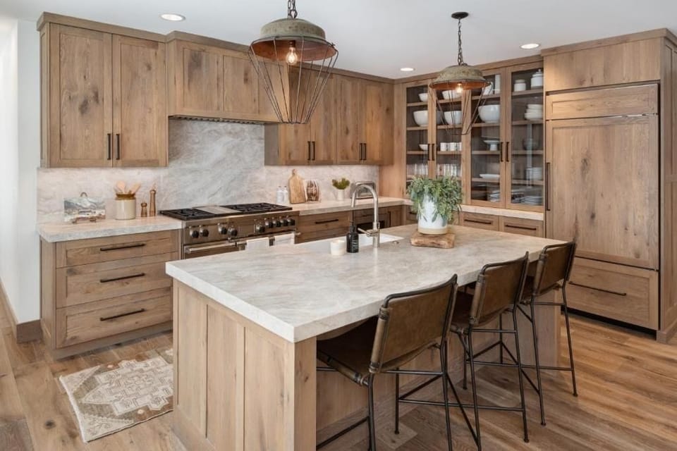 Gather around the oversized island for effortless shared meals.