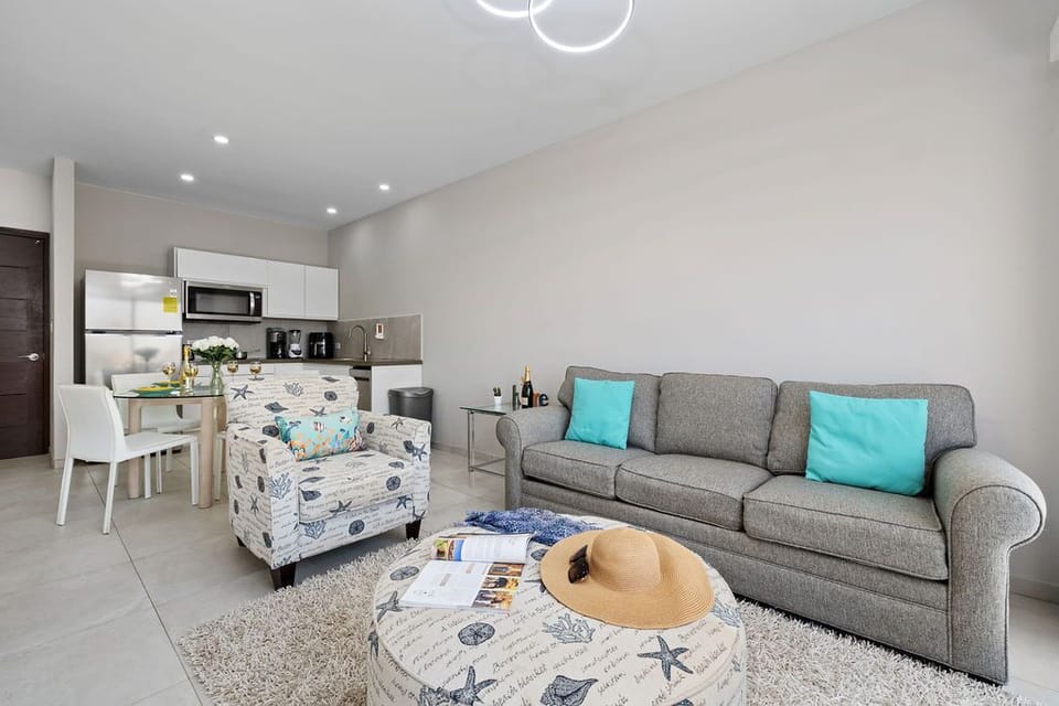 Living room with comfy sofa chairs.