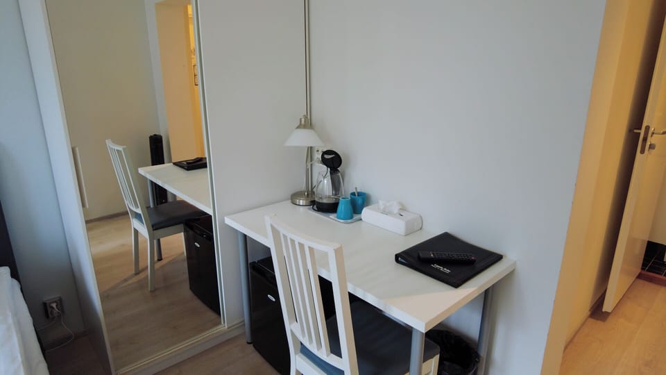 Table and wardrobe