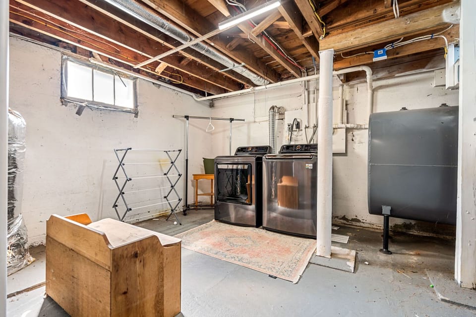 Basement for washer dryer needs!