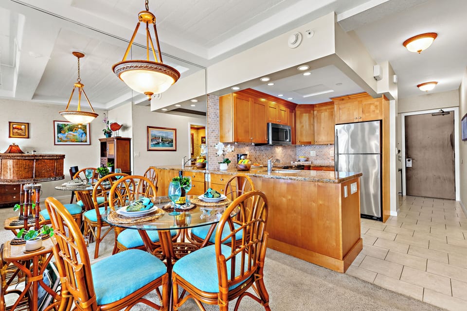 A bright, modern kitchen and dining space thoughtfully designed for relaxed island living and effortless entertaining.