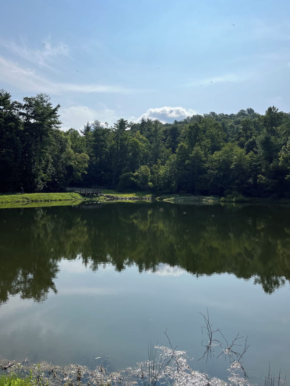Short hike or drive to lake