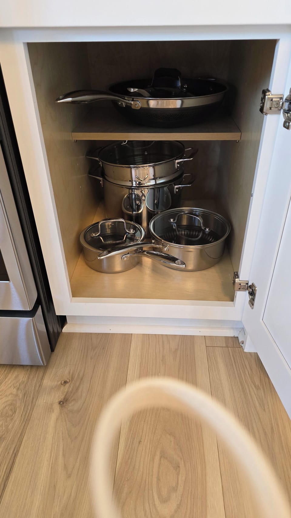 Additional pots and pans. Ready to go.