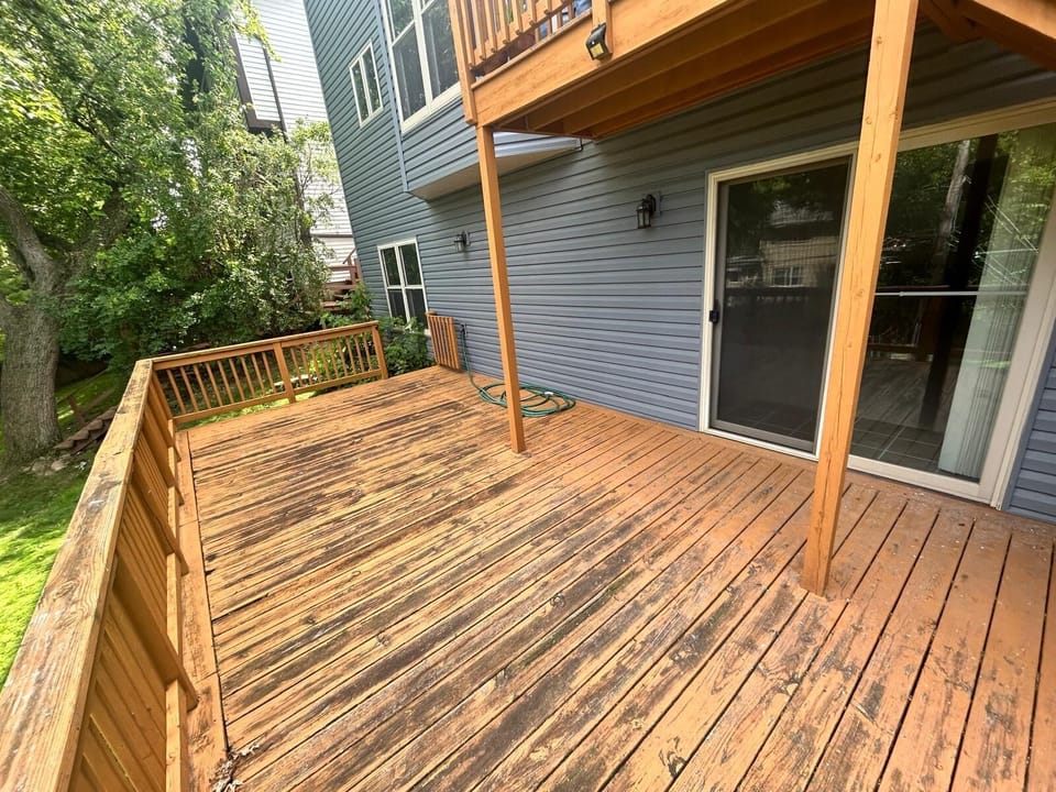 Outdoor deck, perfect for relaxing or dining.