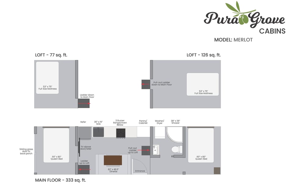 Merlot Cabin Floor Plan
