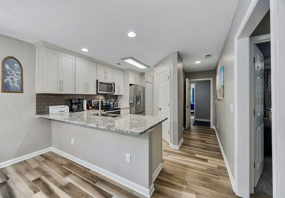 Plenty of counterspace for meal prep.