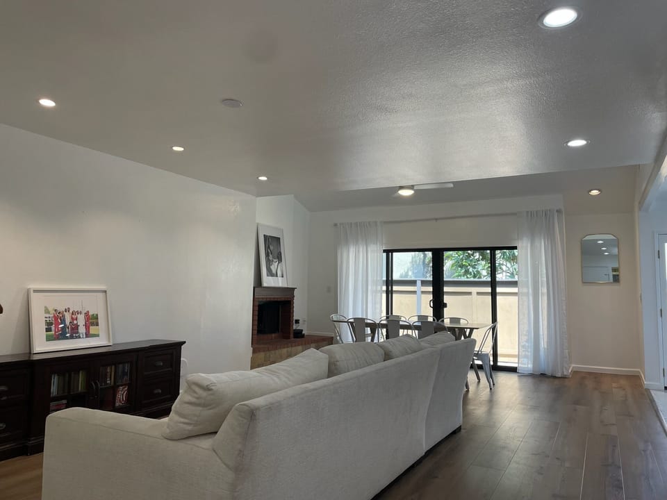 Large living and dining space