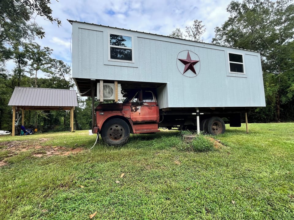 Back side of the truck home.