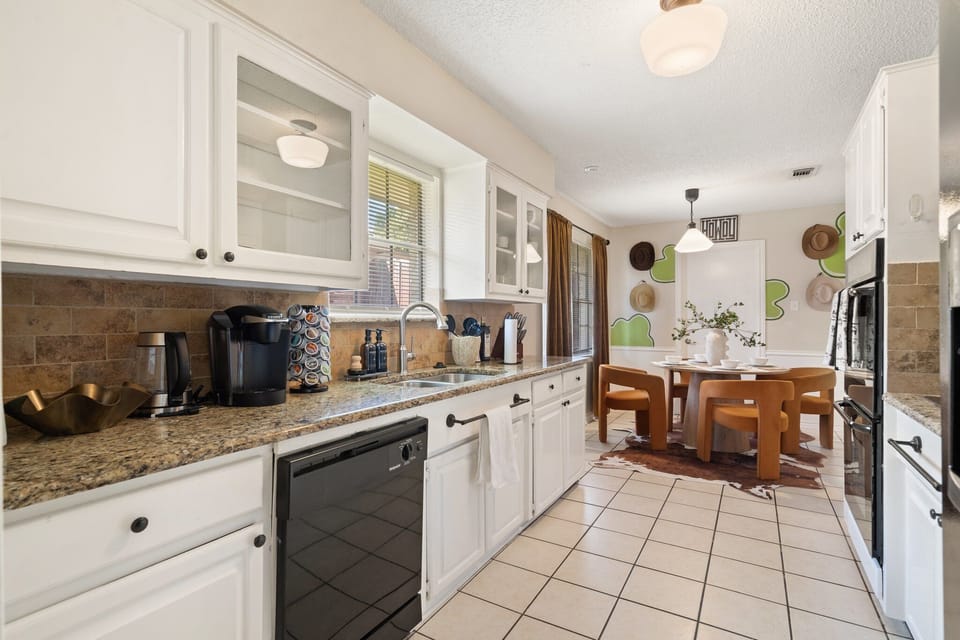Large kitchen with all cooking essentials provided 