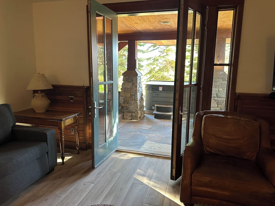 Spa off downstairs family room