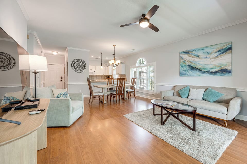 Living Room | Free WiFi | Smart TV | Single-Story Condo