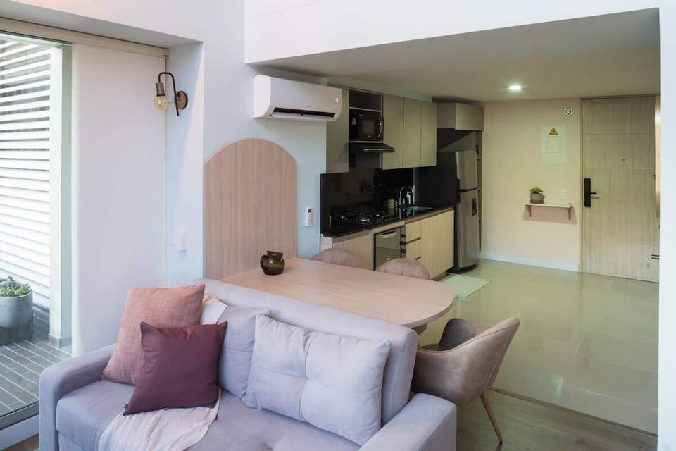 View from the Living room and Dining area.