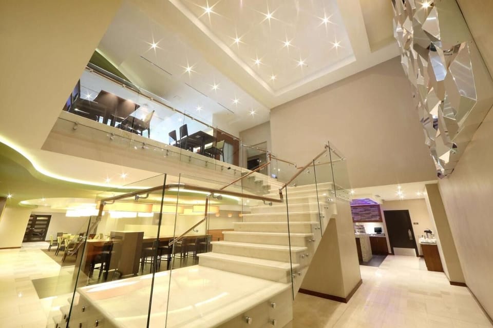 Arrive to a bright, modern lobby that feels instantly upscale.