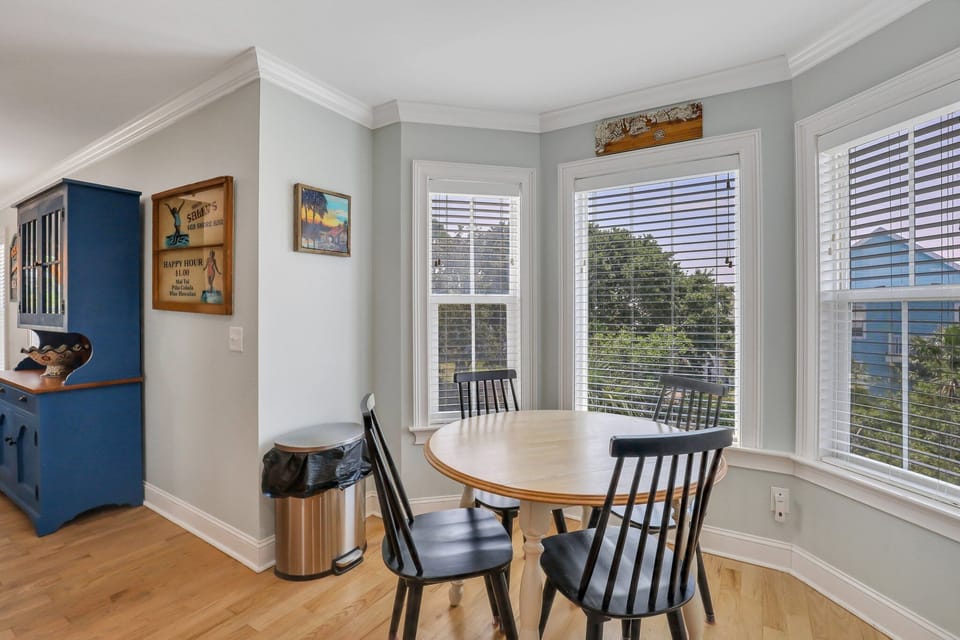 Fully stocked kitchen.