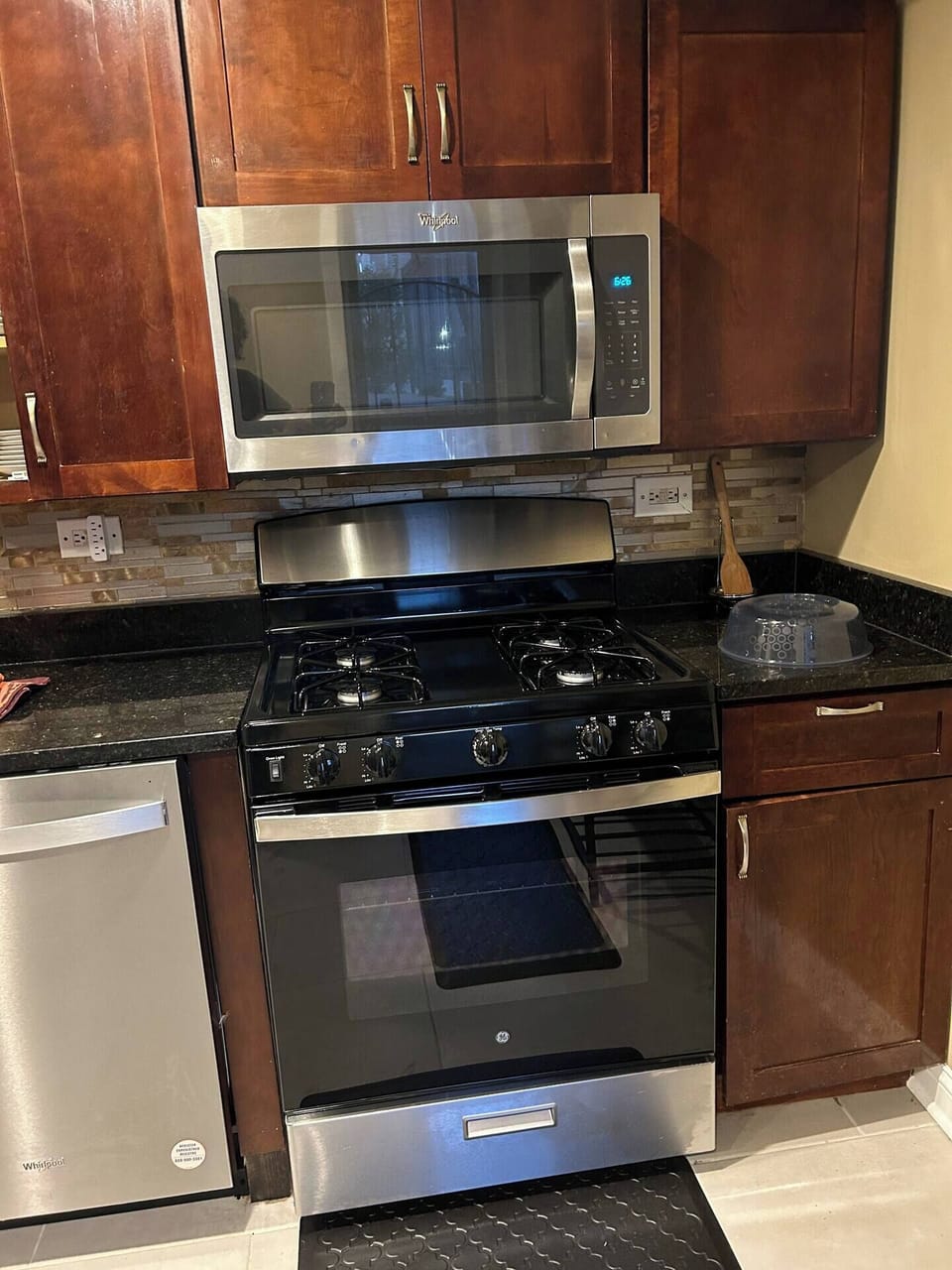 Gas range and microwave
