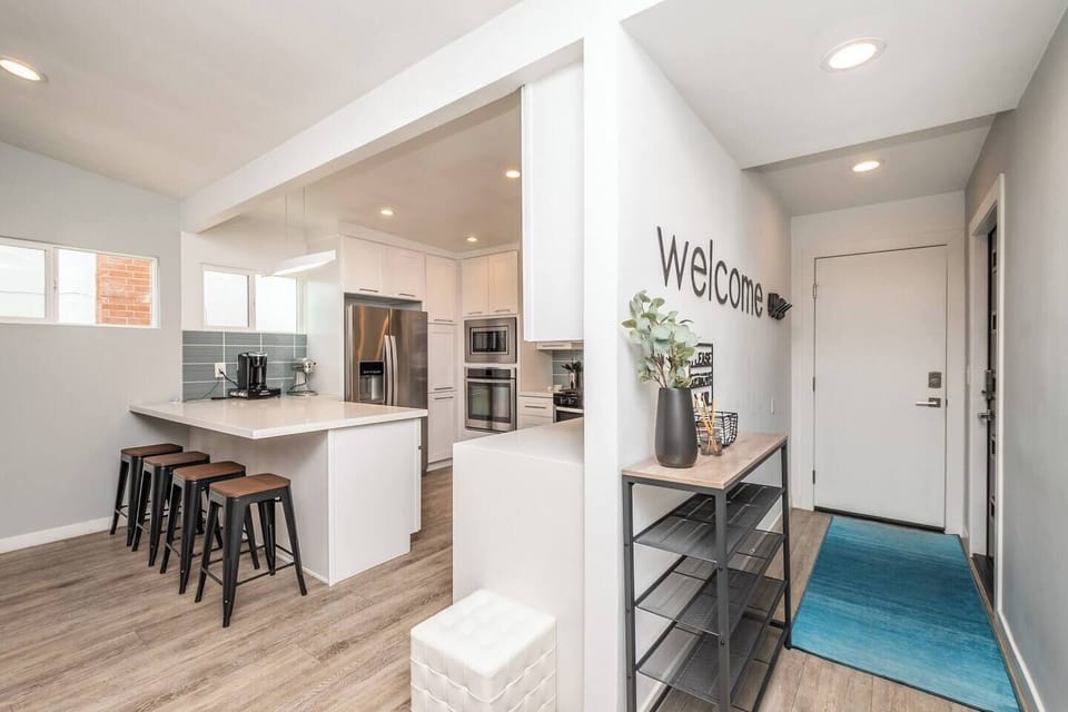 Entry and kitchen