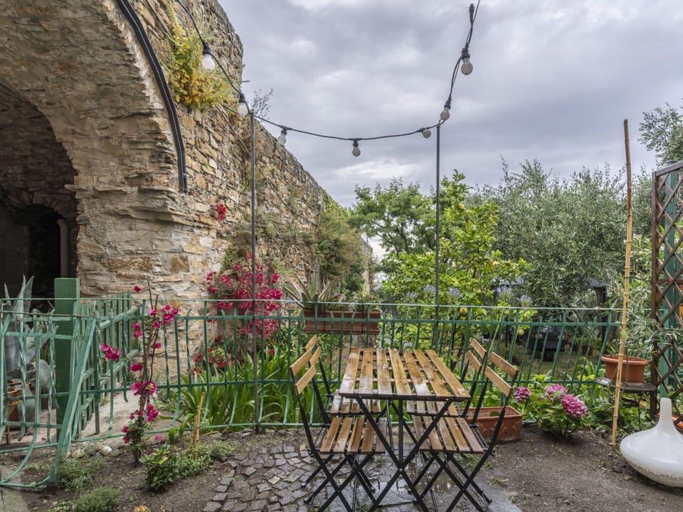 Flower, Plant, Cloud, Sky, Outdoor Furniture, Grass, Shrub, Cottage, Landscape, Tree