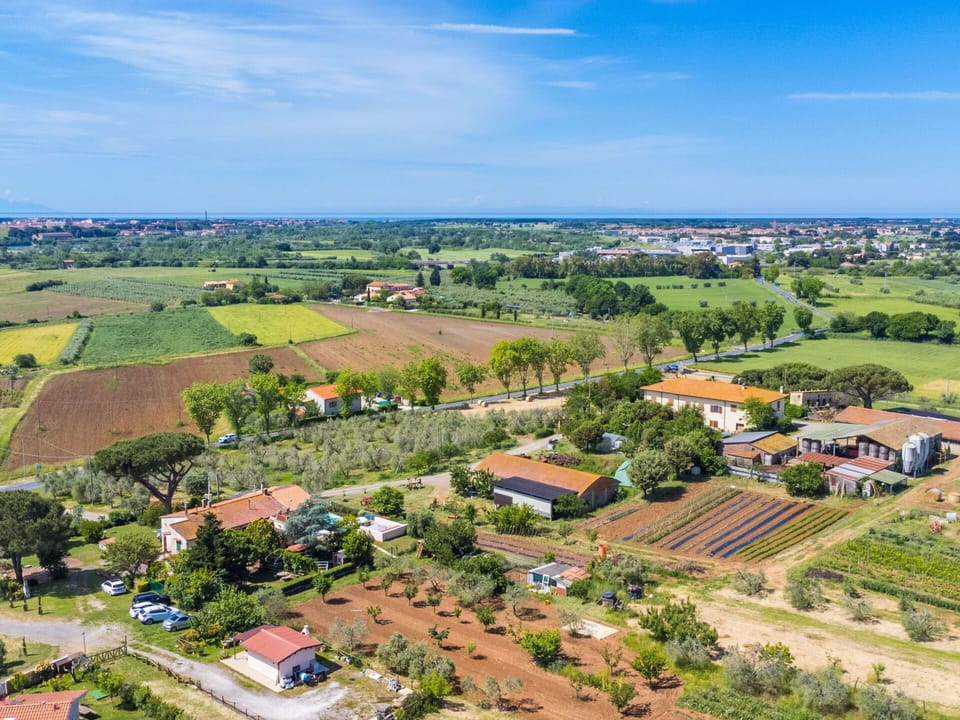 Bird'S-Eye View, Landscape, Summer, Residential Area, Plain, Rural Area, Field, Land Lot, Aerial Photography, Suburb