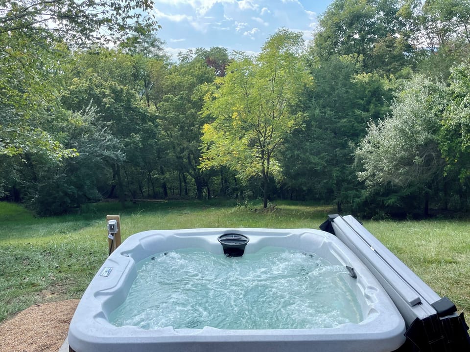 Hot tub at the property. 