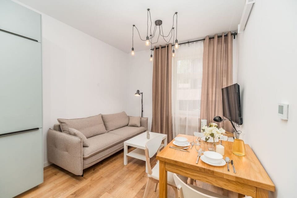 Comfortable Living Room with Sofa Bed and Smart TV | Book Now with RENTUJEMY