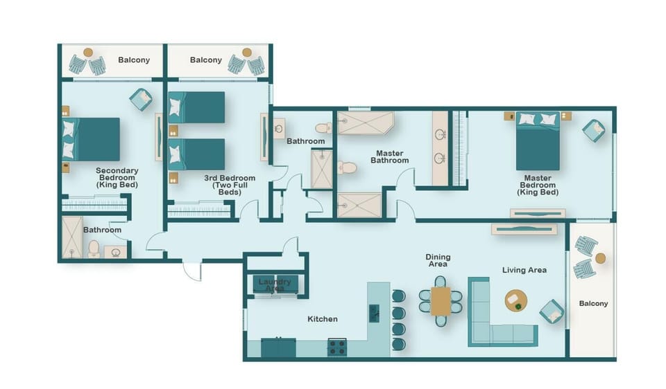 Floor plan for Hidden Dunes 301