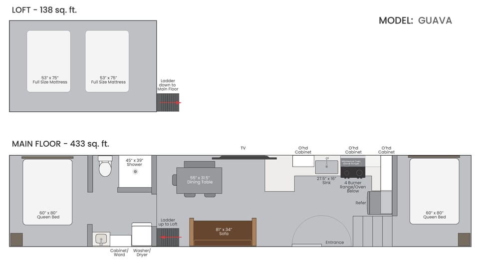 Guava Cabin Floor Plan