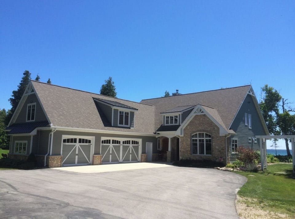 Plenty of parking with circle driveway for larger vehicles or trailers