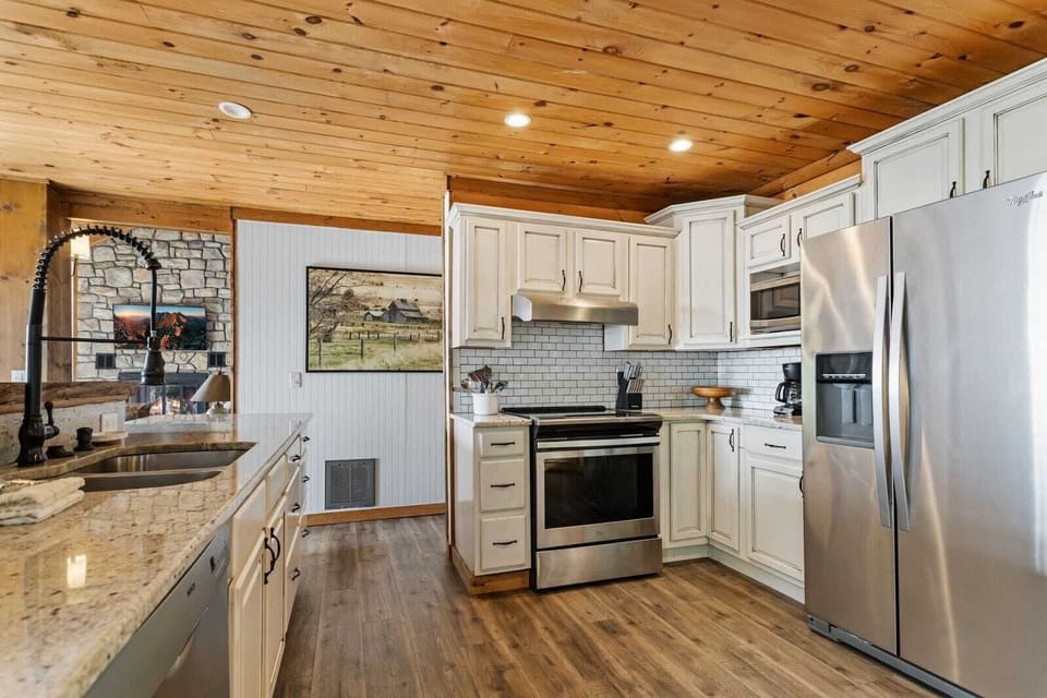 Bright Kitchen with Stainless Steel Appliances