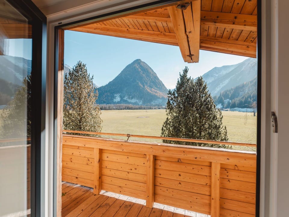 Sky, Property, Shade, Wood, Mountain, Plant, Tree, Interior Design, Wood Stain, Porch