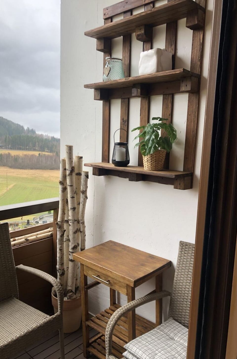 Plant, Property, Furniture, Table, Building, Cloud, Wood, Flowerpot, Houseplant, Sky