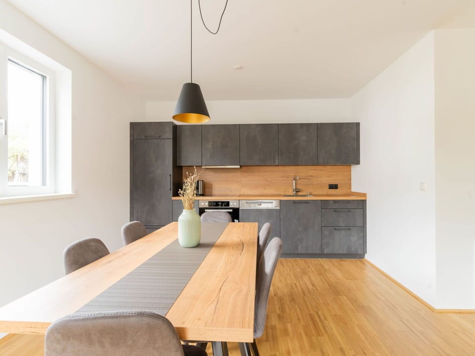 Furniture, Table, Wood, Cabinetry, Lighting, Countertop, Interior Design, Kitchen, Window, Building