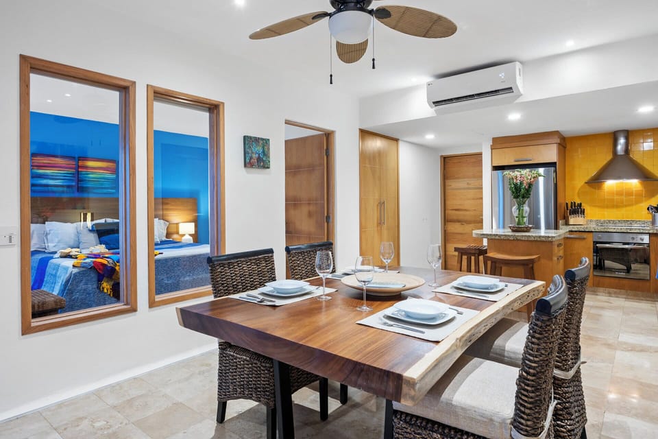 The windows give you a peek into the bedroom