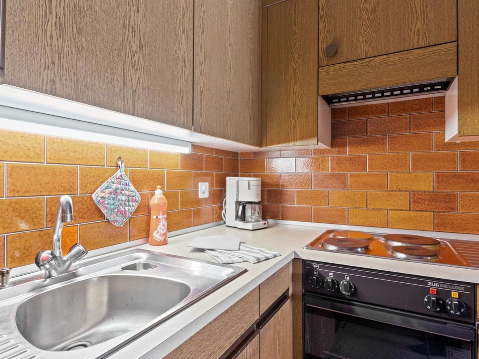 Brown, Sink, Kitchen Sink, Property, Cabinetry, Building, Countertop, Kitchen, Tap, Plumbing Fixture