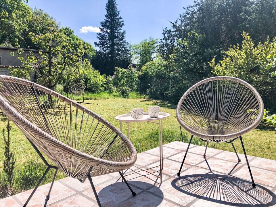 Furniture, Outdoor Furniture, Chair, Outdoor Table, Garden, Patio, Hardwood, Wood Stain, Natural Material, Wicker