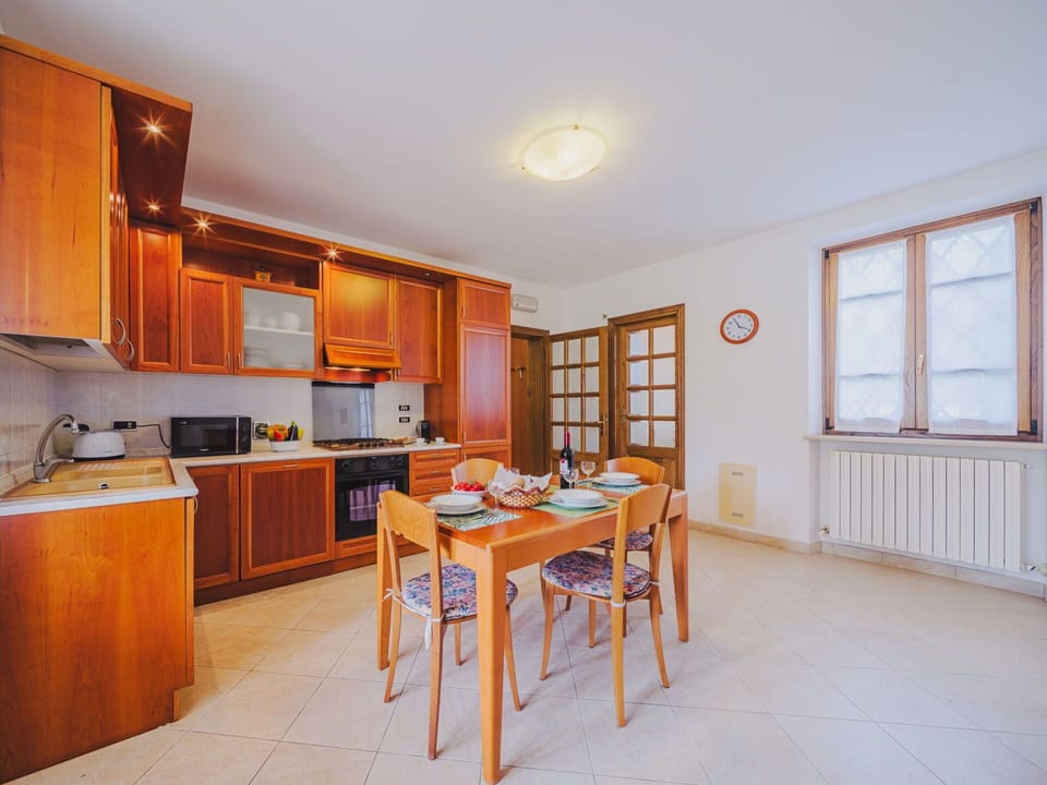 Table, Cabinetry, Furniture, Window, Countertop, Kitchen Appliance, Wood, Chair, Kitchen, Wood Stain
