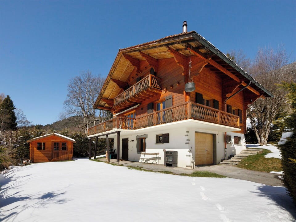 House, Cottage, Larch, Mountain Village, Log Cabin