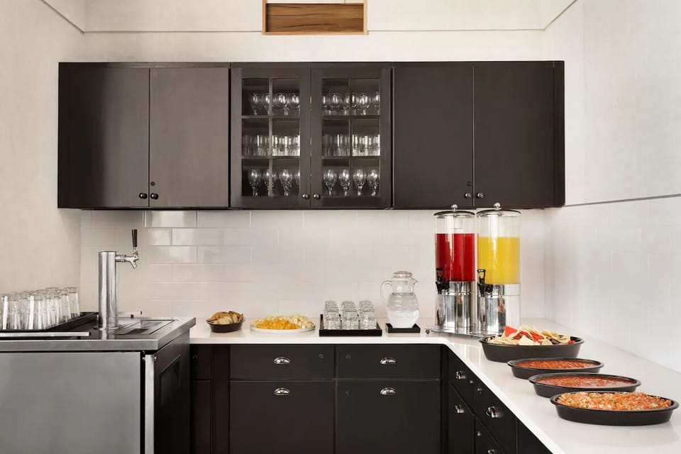 Help yourself to fresh breakfast favorites in a sleek setup.