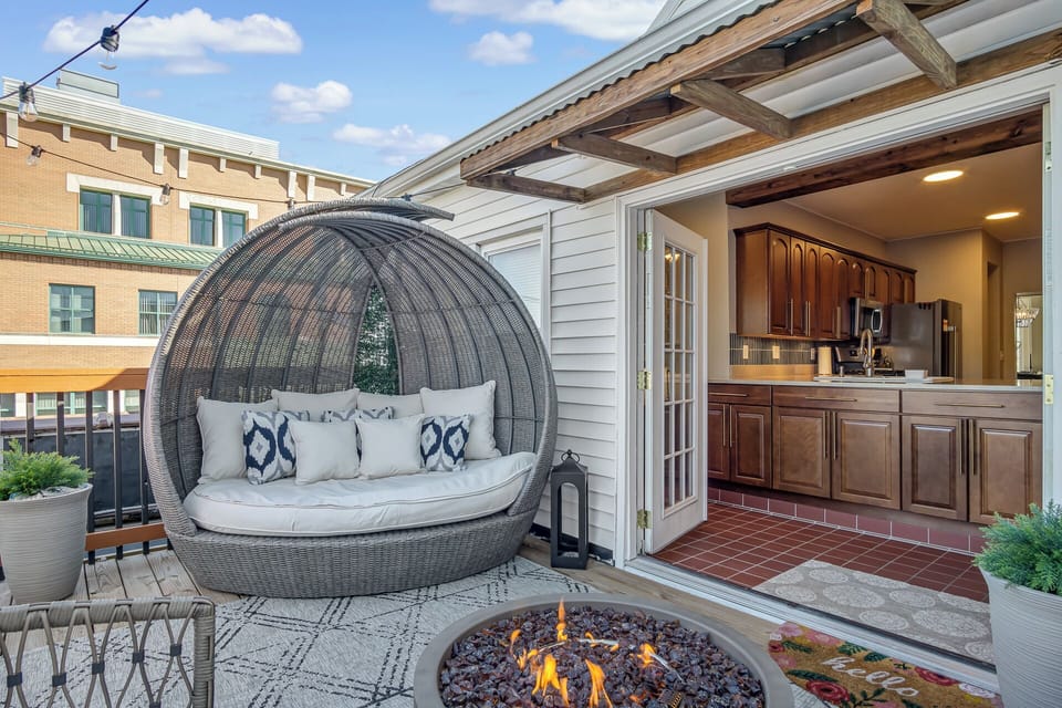 Relax outside in our oversized cabana.