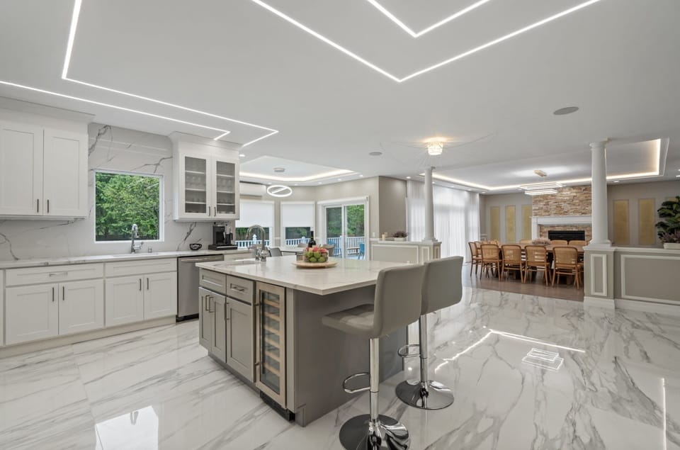 Indoors, Floor, Kitchen, Kitchen Island, Flooring