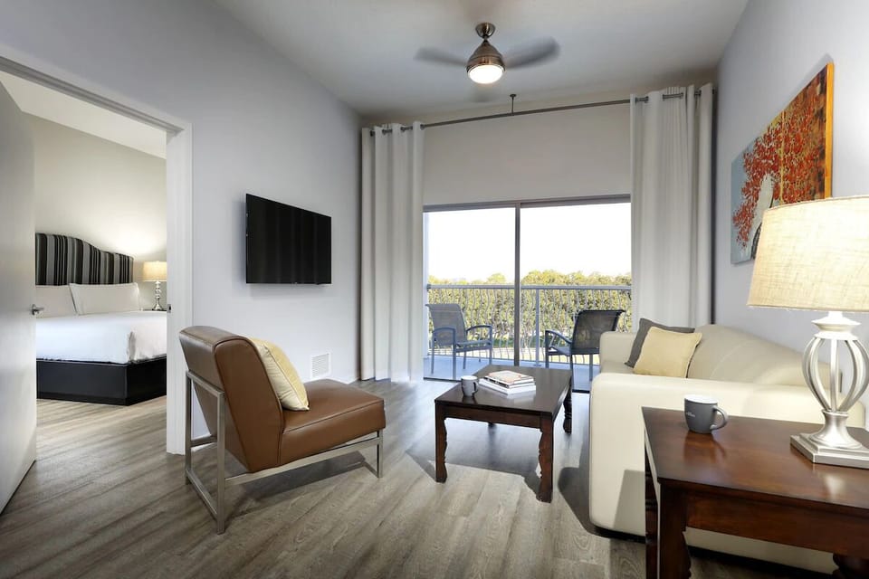 Lounge in comfort as balcony views bring the outdoors in.