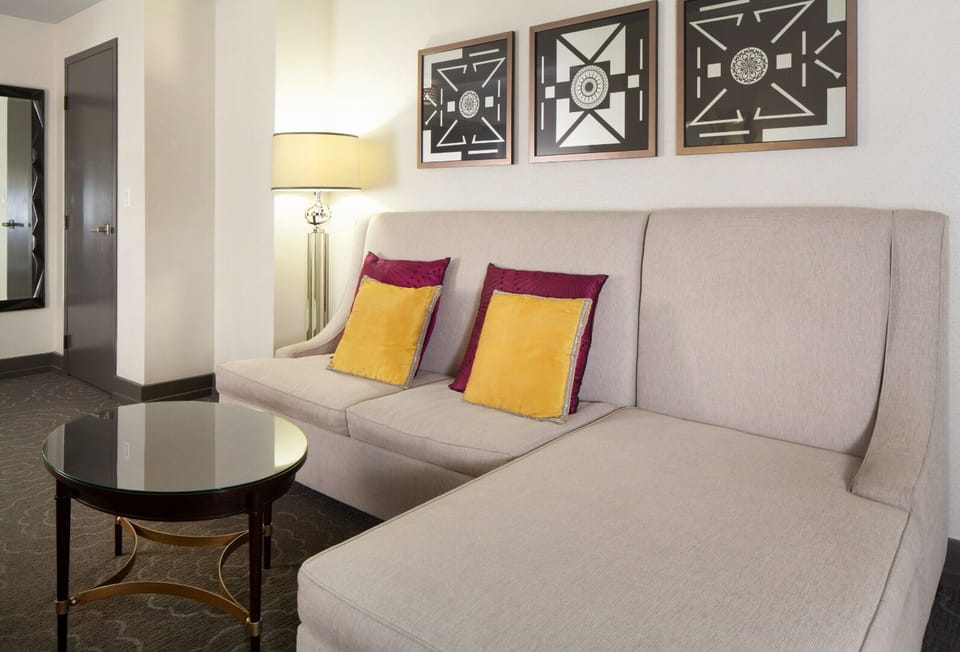 Gather on the plush chaise and enjoy relaxed downtime.